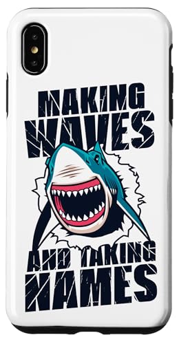 Hülle für iPhone XS Max Making Waves And Taking Names Wal Hammerhead White Shark von Cute Shark Lover Apparel Plush Species Toy Gifts