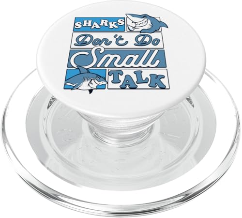 Sharks Don't Do Small Talk Wal Hammerhead White Shark PopSockets PopGrip für MagSafe von Cute Shark Lover Apparel Plush Species Toy Gifts