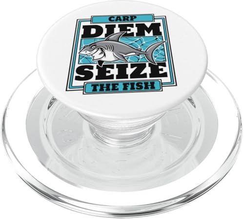 Carp Diem Seize The Fish Wal Hammerhead White Lover Shark PopSockets PopGrip für MagSafe von Cute Shark Lover Apparel Plush Toy Species Gifts