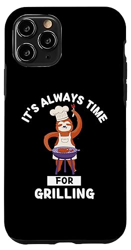 Hülle für iPhone 11 Pro Niedliches Kawaii-Faultier It's Always Time For Grillen von Cute Sloth It's Always Time For Grilling