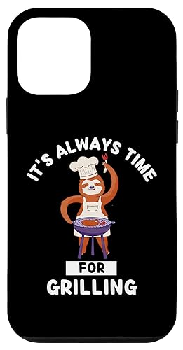 Hülle für iPhone 12 mini Niedliches Kawaii-Faultier It's Always Time For Grillen von Cute Sloth It's Always Time For Grilling