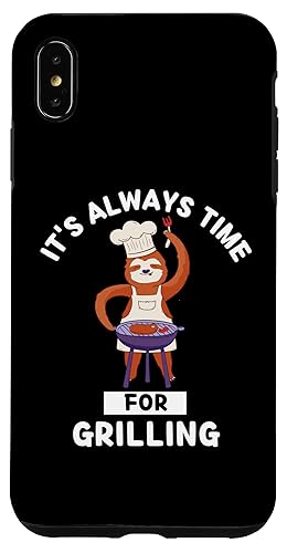 Hülle für iPhone XS Max Niedliches Kawaii-Faultier It's Always Time For Grillen von Cute Sloth It's Always Time For Grilling