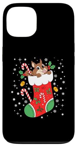 Hülle für iPhone 13 Lustiger Eichhörnchen-Strumpf Weihnachtsbeleuchtung Eichhörnchen Weihnachten von Cute Squirrels Christmas Stocking Design