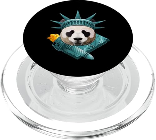 Freiheitsstatue Panda 4. Juli Tier USA Amerika PopSockets PopGrip für MagSafe von Cute Statue Of Liberty Animals