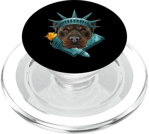 Freiheitsstatue Rottweiler 4. Juli Hund USA Amerika PopSockets PopGrip für MagSafe von Cute Statue Of Liberty Animals