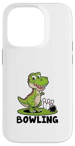 Niedlicher Bowlingspieler Sport Spiel Spiel Hülle für iPhone 14 Pro von Cute Tyrannosaurus Gift for Kids