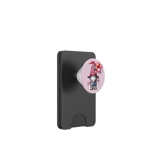 Valentines Gnome Dad With Heart Balloons For Valentines Day PopSockets PopWallet für MagSafe von Cute Valentines Day Gnome Gifts For Women And Men