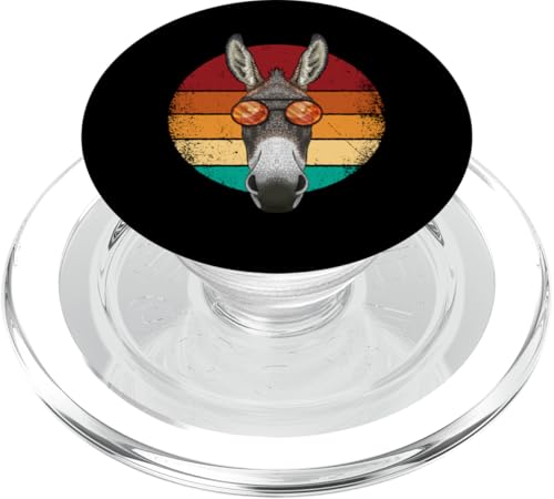 Vintage Donkey Face Retro Farm Animal Eighties Stil PopSockets PopGrip für MagSafe von Cute Vintage Retro Animals