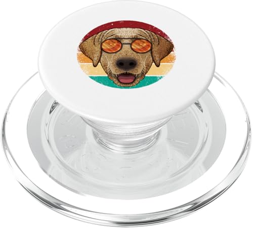 Vintage Labrador Retriever Hund Welpe Retro Eighties Style PopSockets PopGrip für MagSafe von Cute Vintage Retro Animals