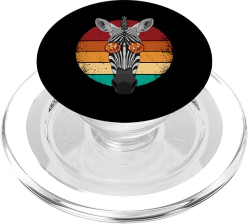 Vintage Zebragesicht Wildlife Retro Tier Achtziger PopSockets PopGrip für MagSafe von Cute Vintage Retro Animals