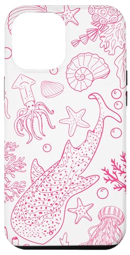 Hülle für iPhone 13 Pro Max Rosa Wal Hai Korallenriffe Muschel Seestern Ocean Beach von Cute Whale Shark Seashell Mermaid Sea Designs