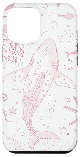 Hülle für iPhone 13 Pro Max Rosa Wal Hai Korallenriffe Muschel Seestern Ocean Beach von Cute Whale Shark Seashell Mermaid Sea Designs