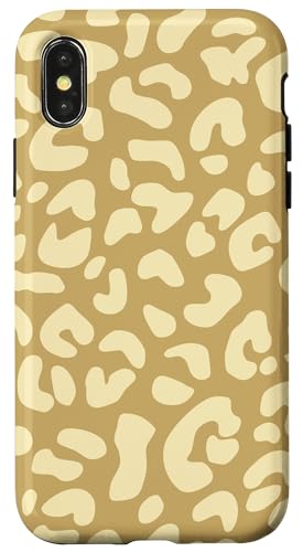 Hülle für iPhone X/XS Beige Geparden-Leopardenhaut von Cute and Simple Animals Patterns