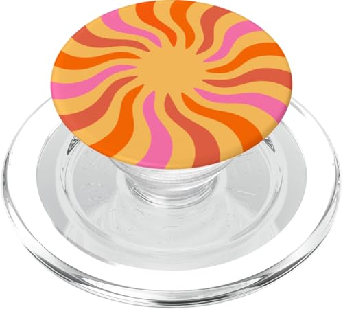 Einfache 70er Jahre Retro Stil Sonne und Strahlen PopSockets PopGrip für MagSafe von Cute and Simple Minimalist Patterns