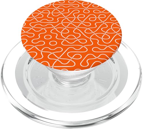 Einfaches nahtloses Muster aus gewebten Linien auf Orange PopSockets PopGrip für MagSafe von Cute and Simple Minimalist Patterns