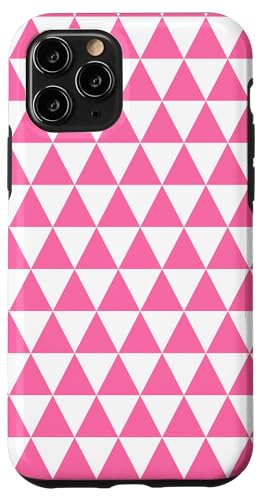 Hülle für iPhone 11 Pro Einfache, rosa nahtlose Dreiecke von Cute and Simple Minimalist Patterns