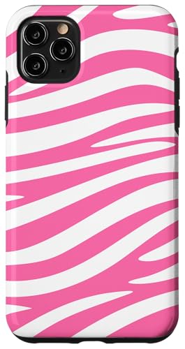 Hülle für iPhone 11 Pro Max Einfaches rosa abstraktes Zebrastreifenmuster von Cute and Simple Minimalist Patterns