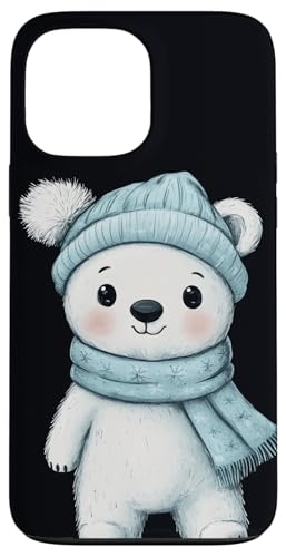 Hülle für iPhone 13 Pro Max Wintertier Arktis Süßer Eisbä von Cute and Vintage Arctic Animal Polar Bear Design