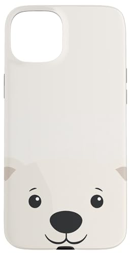 Hülle für iPhone 15 Plus Wintertier Arktis Süßer Eisbä von Cute and Vintage Arctic Animal Polar Bear Design