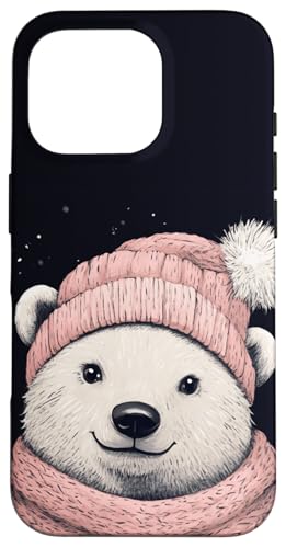 Hülle für iPhone 16 Pro Wintertier Arktis Süßer Eisbä von Cute and Vintage Arctic Animal Polar Bear Design