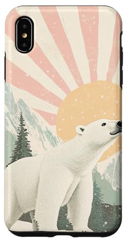 Hülle für iPhone XS Max Wintertier Arctic Vintage Eisbär von Cute and Vintage Arctic Animal Polar Bear Design