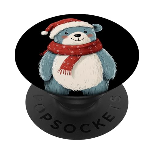 Wintertier Arktis Süßer Eisbä PopSockets Klebender PopGrip von Cute and Vintage Arctic Animal Polar Bear Design