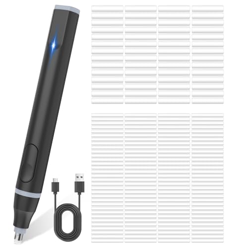 Cuteefun Elektrischer Radiergummi, USB C Wiederaufladbarer Radierstift Elektrisch mit 220 Radiergummi Minen, 2 Größen, Komfort Griff Präzisionsradierer für Studenten, Skizzen, Ingenieure, Schwarz Cuteefun Elektrischer Radiergummi, USB C Wiederaufladbarer Radierstift Elektrisch mit 220 Radiergummi Minen, 2 Größen, Komfort Griff Präzisionsradierer für Studenten, Skizzen, Ingenieure, Schwarz von Cuteefun