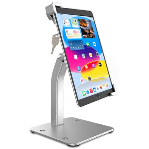 Cuxwill Digitale Kioske Desktop Tablet Ständer für 7-11“ iPad Tablets, Aluminum Anti Diebstahl Robuster POS Business Einzelhandels Tablet Halterung für iPad 10th 9th 8th Gen, Galaxy Tabs von Cuxwill