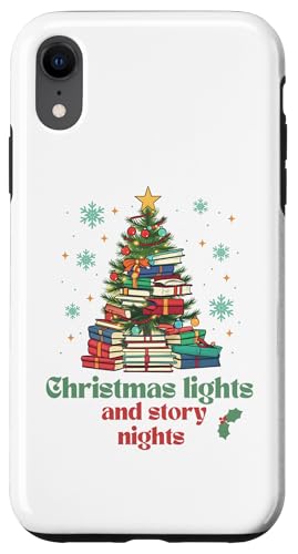 Hülle für iPhone XR Weihnachtsbeleuchtung und Geschichtenabende, Bibliothekarische Buchliebhaber von Cwktees Christmas