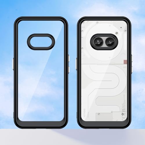 Cxzaqwer Hülle Kompatibel with Nothing Phone 2A,TPU Handyhülle mit Integriertem 360 Grad vollschutz Schutzhülle Tasche Wasserdicht für für Nothing Phone 2A Schwarz von Cxzaqwer