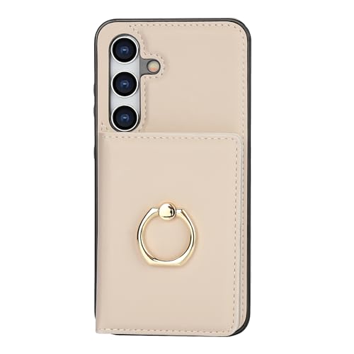 Cxzaqwer Hülle für Samsung Galaxy A35 5G, PU Leder Klapphülle Magnetische [Standfunktion] [Kartenfächern] Schutzhülle für Samsung Galaxy A35 5G Weib von Cxzaqwer