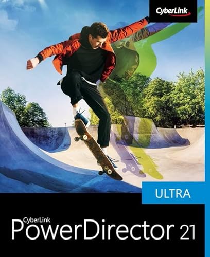 CyberLink PowerDirector 21 Ultra / Benutzerfreundliches Videobearbeitungsprogramm für PC / Greenscreen und tausenden Effekten / Fotoshow / Heimstudio / Screen Recorder / Windows 10/11 [Download] von CyberLink