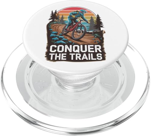 Cycling MTB Rider Mountain Bike Lover Bicycle Downhill PopSockets PopGrip für MagSafe von Cycling Enthusiast Designs