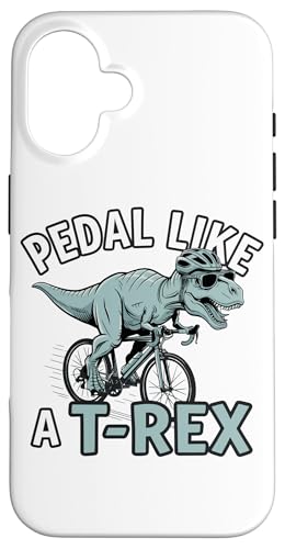 Cycling T-Rex Funny Bicycle Rider Bike Humor Kids Cyclist Hülle für iPhone 16 von Cycling Enthusiast Designs