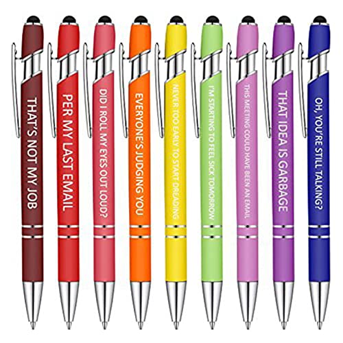 5/10 Packungen Lustiges Stift Set, for Kollegen Unhöfliches Stift Set Ästhetische Schreibwaren Glatte Gelstifte Business Signature Büro Schulbedarf for Studenten Weihnachten Geburtstag von Cymwer