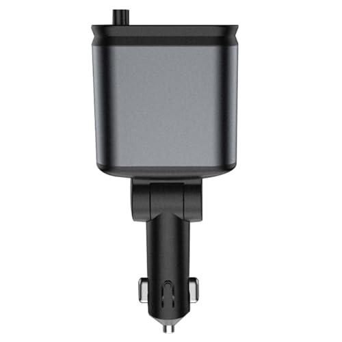 Cymwer 4-in-1 einziehbares Autoladegerät, Sternenlicht im Autodach, Sternennachtlicht, 120 W Schnelllade-Autoadapter mit Zwei Typ-C-Kabeln, 2 USB-Anschlüsse für iPad, 15, 14, 13 Pro für Sam von Cymwer