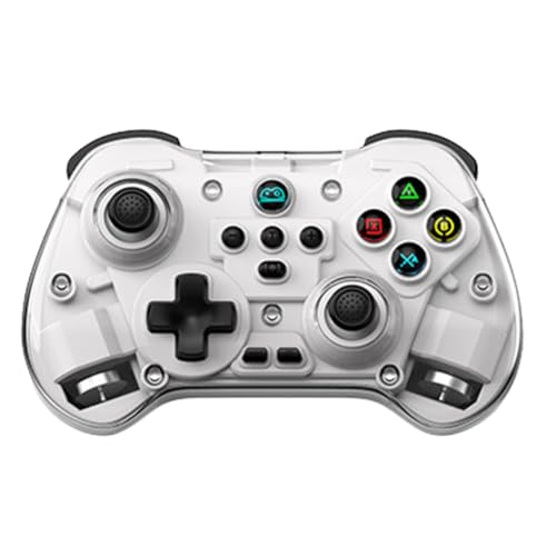 Cymwer Bluetooth Gaming Controller mit Hall-Effekt, kabelloser Joystick Gaming Konsolen Controller Dual Vibration 6 Axis Gyro für for Android/iOS/Switch/PC von Cymwer