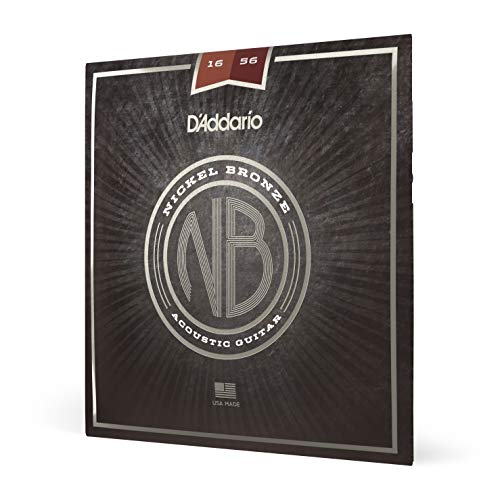 D 'Addario Gitarrensaiten Akustikgitarre | Gitarrensaiten Westerngitarre | Acoustic Guitar Strings | nb1656 16–56 Resophonic Nickel Bronze Acoustic Gitarre Saiten von D'Addario