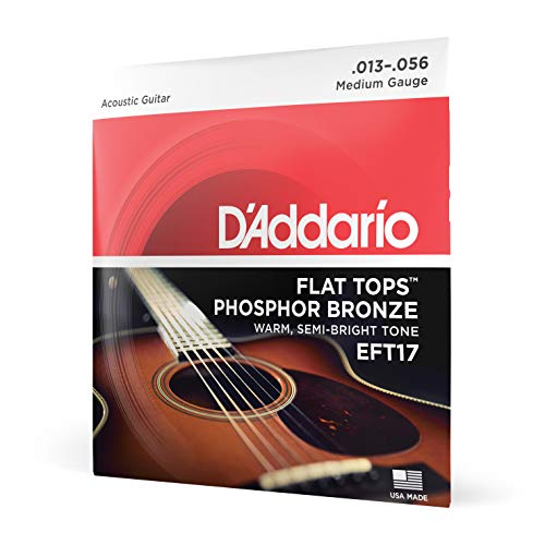 D'Addario Gitarrensaiten Westerngitarre | Gitarrensaiten Akustikgitarre | Acoustic Guitar Strings | EFT17 Phosphor Bronze Saitensatz 0,033 cm - 0,127 cm (.013 - .056 Zoll) von D'Addario