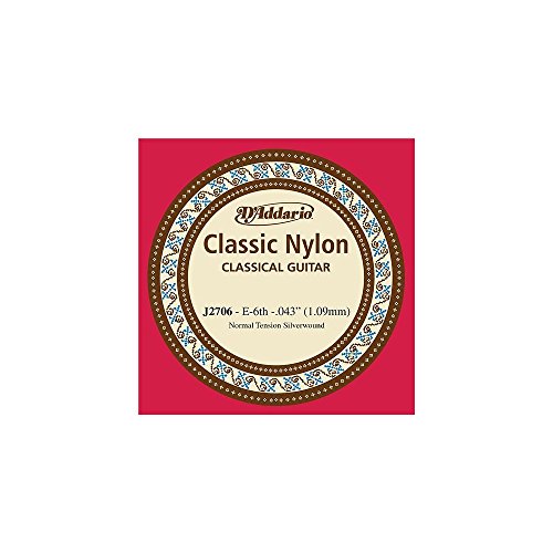 D'Addario J2706 Einzelsaite Classic Nylon, E-6th von D'Addario