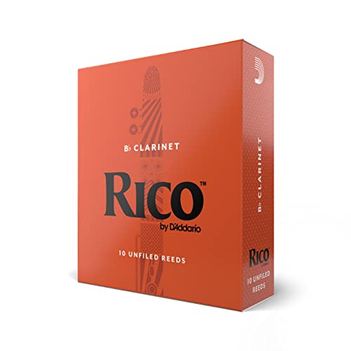 D'Addario Klarinettenblätter - Rico Bb Clarinet Reeds - RCA1035 - Stärke 3.5 - 10-Stück von D'Addario