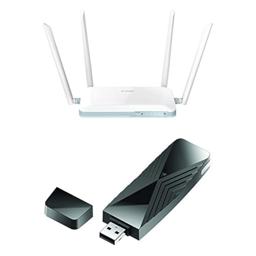 Bundle aus D-Link G403/E Eagle PRO AI N300 4G Smart Router + D-Link DWA-X1850 AX1800 Wi-Fi 6 USB-Adapter Bundle aus D-Link G403/E Eagle PRO AI N300 4G Smart Router + D-Link DWA-X1850 AX1800 Wi-Fi 6 USB-Adapter von D-Link