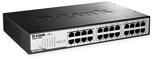 D-Link DGS-1024D Gigabit Ethernet Switch (24 Ports, 10/100/1000 Mbit/s, einfache Plug & Play-Installation, lüfterlos) von D-Link