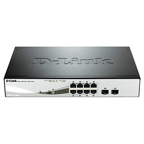 D-Link DGS-1210-08P Gigabit Smart Switch (8-Port, 2x SFP, 20 Gbit/s Schaltleistung) von D-Link