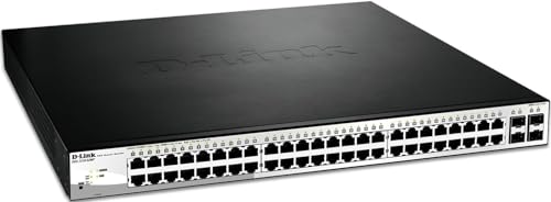 D-Link DGS-1210-52MP Gigabit Smart+ Managed Switch (48 x 10/100/1000 BASE-T PoE-Ports und 4 x 100/1000 Mbit/s Combo-Ports) von D-Link