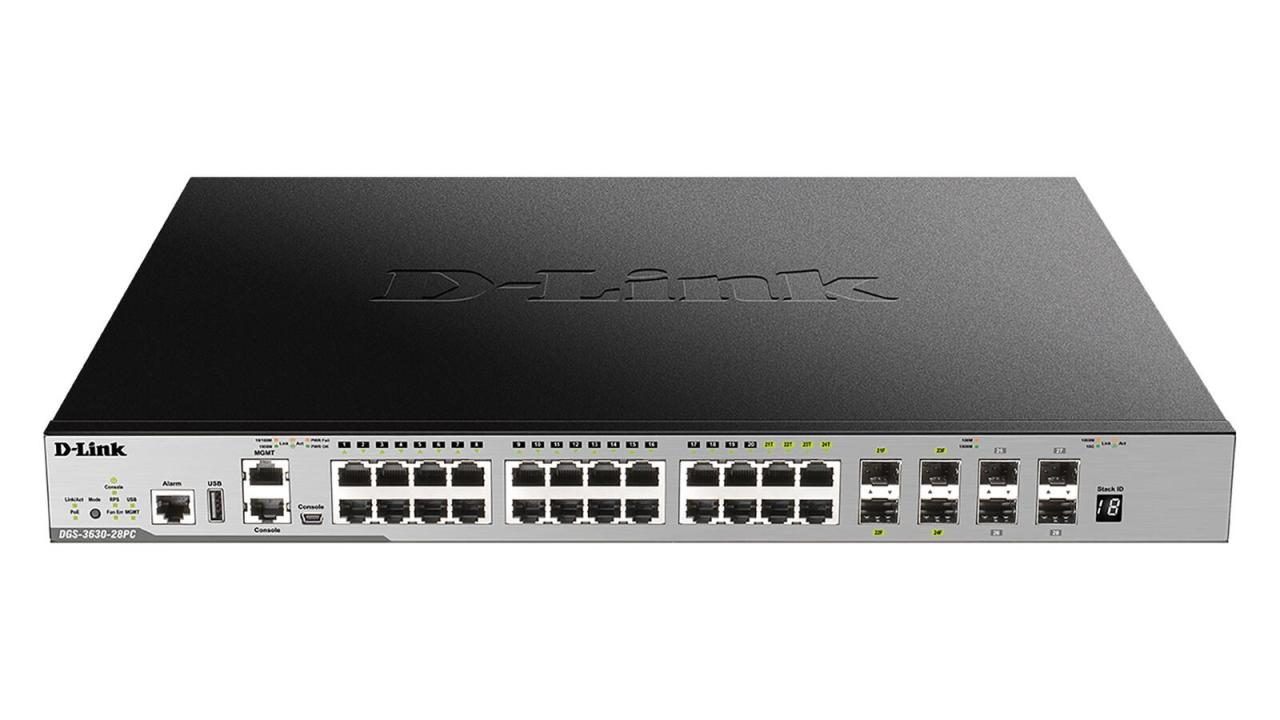 D-Link DGS-3630-28PC 20-Port Gigabit PoE 4-Port Combo Gigabit SFP 4-Port 10GB... von D-Link