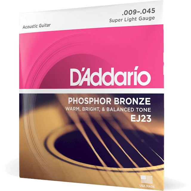 D&apos;Addario EJ23 Super Light Phosphor Bronze .009-.045 Acoustic Guitar Strings von D&apos;Addario