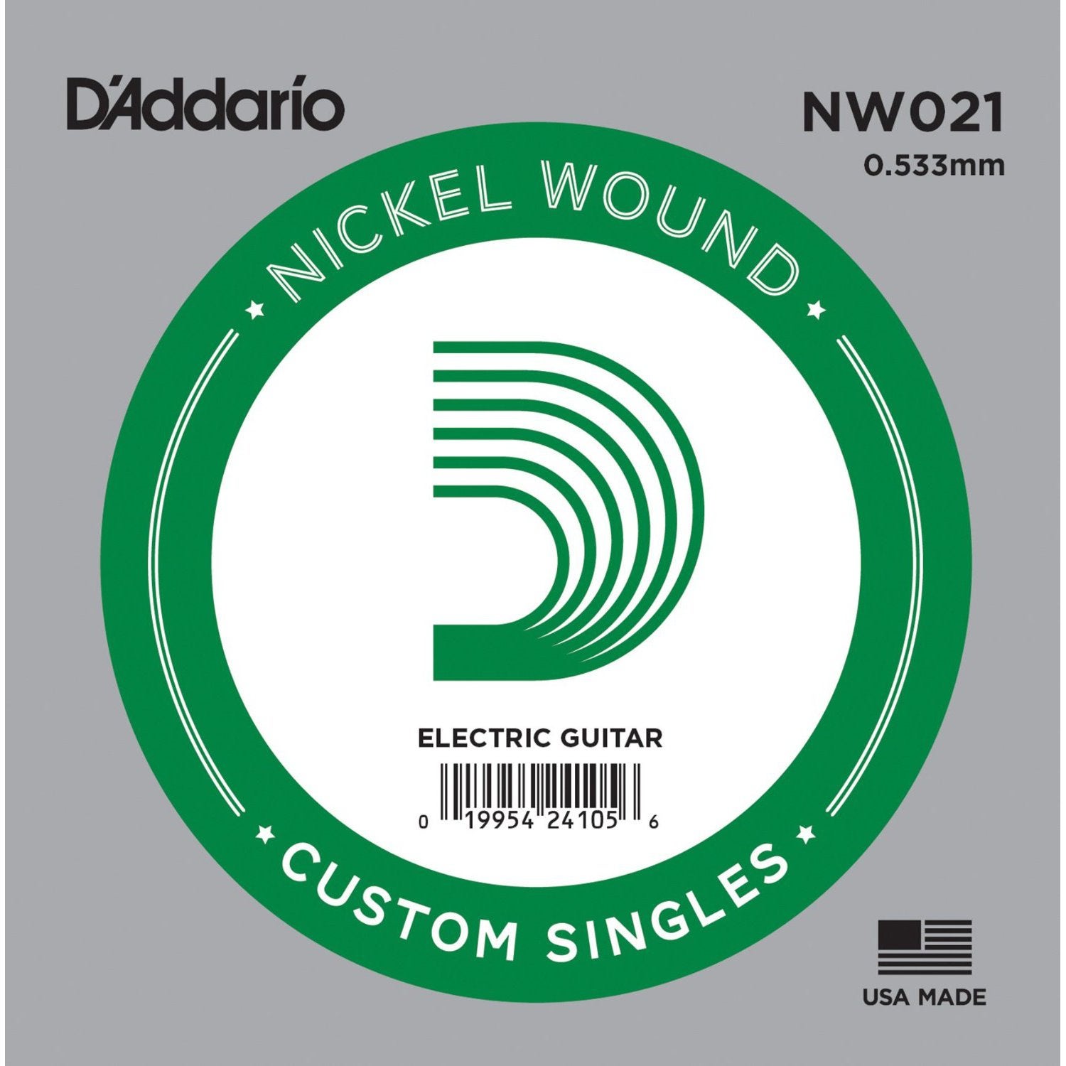 D&apos;Addario NW021 einzelne Saite f. E- & Akustikgitarre von D&apos;Addario