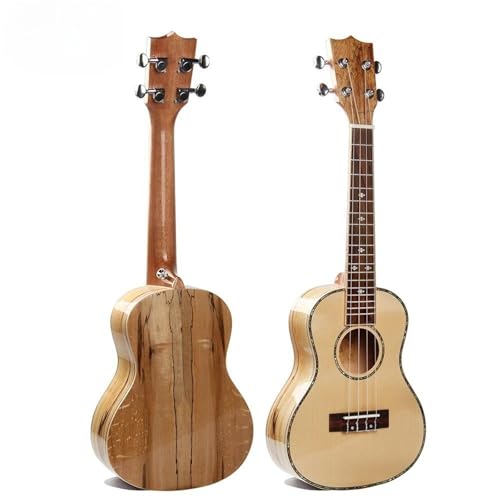 Professional Ukulele 24-Zoll-Ukulele Professionelle Kleine Mini-Gitarre Massive Fichtendecke Rissiger Ahorn-Rücken Mahagoni-Hals von DABAUR