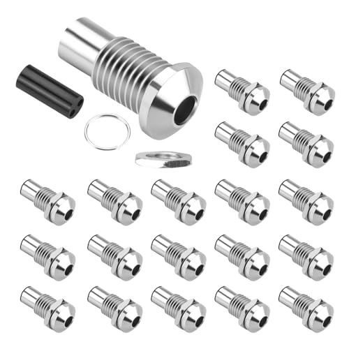DaierTek 20 Stück 5 mm LED-Halter, LED-Halterung, LED-Lampenblende, rund, Kupfer, verchromt, Emittierende Diode, LED-Lünettenhalter DaierTek 20 Stück 5 mm LED-Halter, LED-Halterung, LED-Lampenblende, rund, Kupfer, verchromt, Emittierende Diode, LED-Lünettenhalter von DAIERTEK